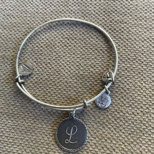 Silver Initial 'L' Charm Bracelet